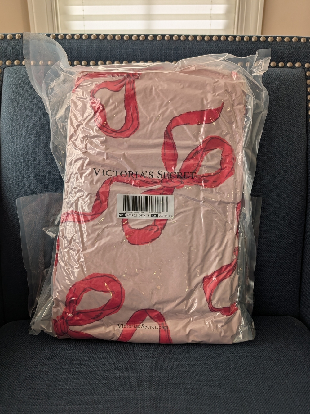 Victoria's Secret Pink Ribbon-Print Fleece Blanket